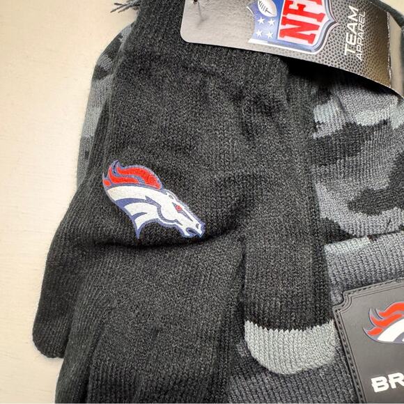 Denver Broncos Athletic Sporty Fan  Camo Theme Hats & Gloves Matching Set Sz OS - Picture 9 of 9